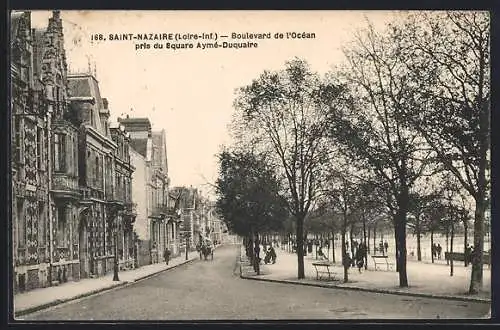 AK Saint-Nazaire, Boulevard de l`Océan pris du Square Ayné-Duquaire