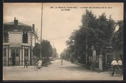 AK La Baule, Le Haut de l` Avenue de la Gare, La Poste