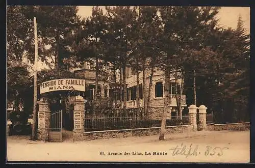 AK La Baule, Hotel Siana, Pension de Famille, 61, Avenue des Lilas