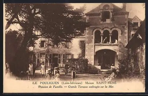 AK Le Pouliguen /L.-I., Maison Saint-René, Pension de Famille