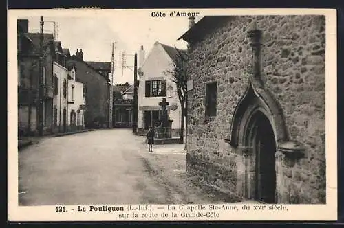 AK Le Pouliguen /L.-I., La Chapelle Ste-Anne sur la Route de la Grande-Cote