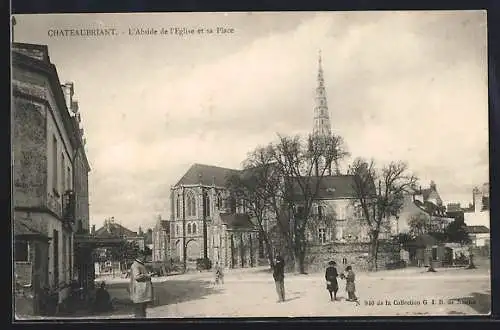 AK Chateaubriant, L`Abside de l`Eglise et sa Place