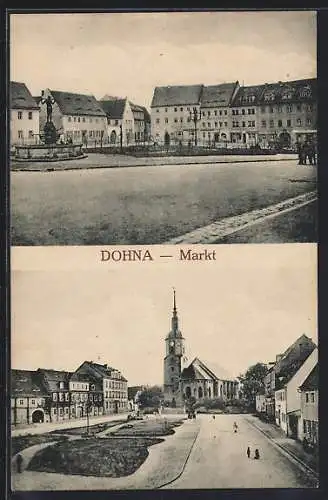 AK Dohna, Marktplatz und Kirche