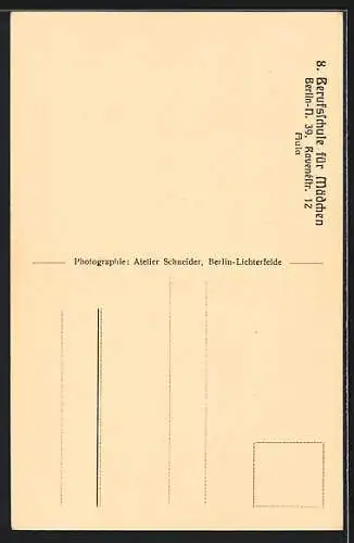 AK Berlin-Wedding, 8. Berufsschule für Mädchen, Aula, Ravenestrasse 12