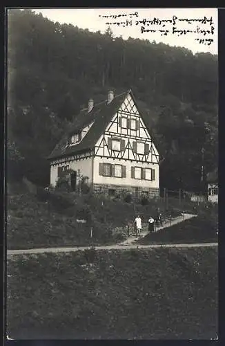 Foto-AK Sulz /Neckar, Blick auf ein Fachwerkhaus, 1932