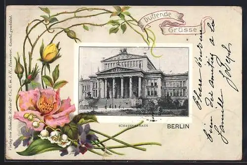 Lithographie Berlin, Schauspielhaus am Gendarmenmarkt