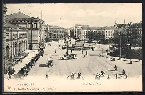 AK Hannover, Bahnhof und Ernst-August-Platz