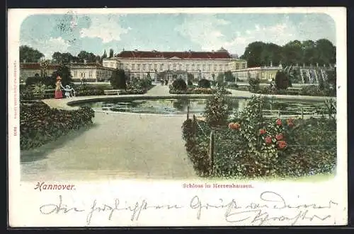 AK Hannover, Schloss in Herrenhausen um 1900