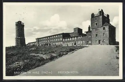 AK Brocken, Blick auf Brocken-Hotel