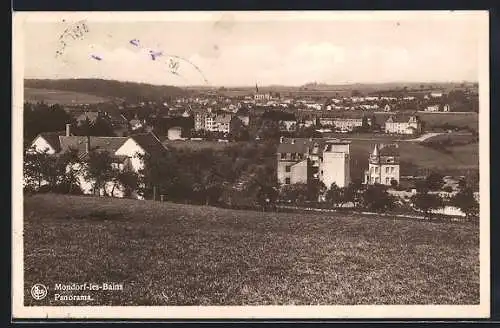 AK Mondorf-les-Bains, Gesamtansicht von einer Wiese aus