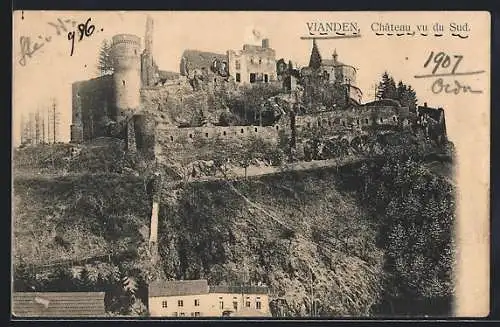 AK Vianden, Chateau vu du Sud