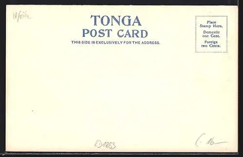 AK Toga, Briefmarken und Wappen mit Krone