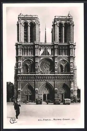 AK Paris, Blick zur Cathédrale Notre-Dame