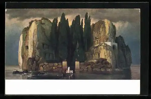 Künstler-AK Arnold Böcklin: die Toteninsel