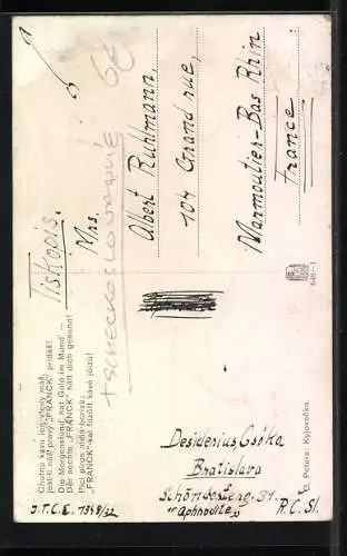 AK Tschechisches Mädchen in Tracht