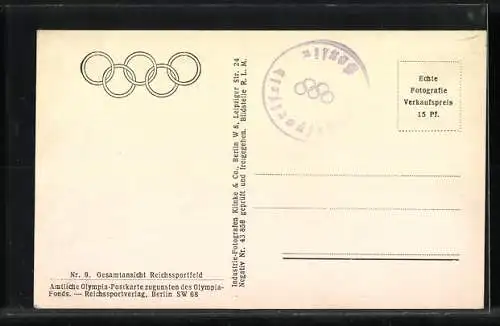 AK Berlin, Reichssportfeld, Olympia-Stadion, Gesamtansicht