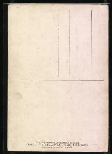 Künstler-AK Der Gesslerhut, Wilhelm Tell