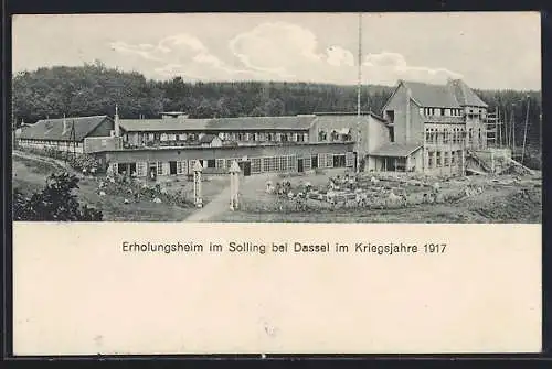 AK Solling bei Dassel, Erholungsheim im Kriegsjahr 1917