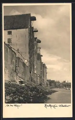 AK Bremen, Alte Speicher an der Weser