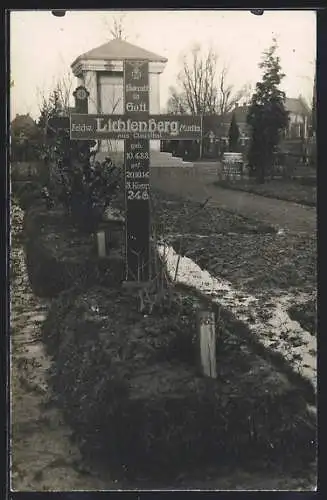 AK Clausthal, Friedhof, das Grab von Feldwebel Martin Lichtenberg