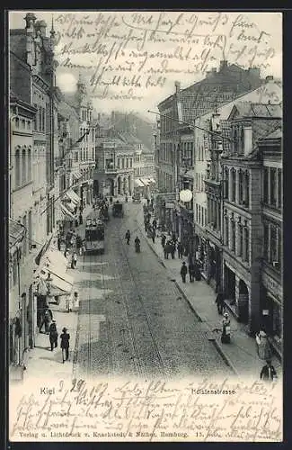 AK Kiel, Strassenbahn in der Holstenstrasse