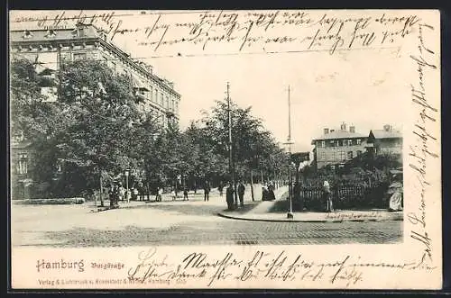 AK Hamburg, Blick in die Burgstrasse