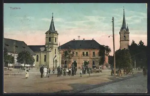 AK Tiacevo, Platzpartie mit der Kirche