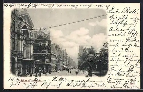 AK Hamburg-Altona, Königstrasse mit Passanten