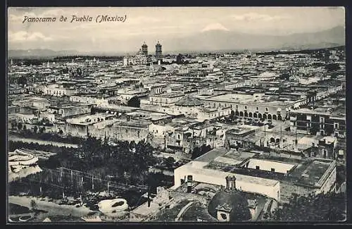 AK Puebla, Panorama de Puebla, Blick über die Dächer der Stadt