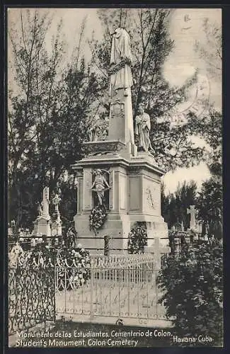 AK Havana, Monumento de los Estudiantes, Cementerio de Colon
