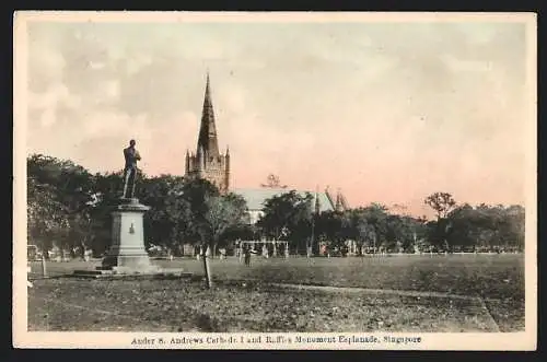 AK Singapore, Ander S. Andrews Cathedrale and Raffle`s Monument Esplande