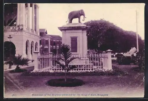 AK Singapore, Monument of the Elephant presented by the King of Siam