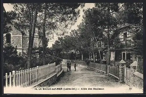 AK La Baule-sur-Mer, Allée des Bouleaux avec maisons et clôtures