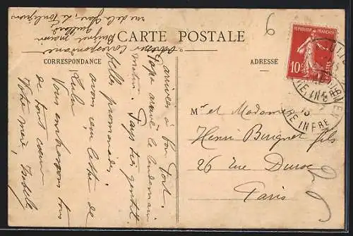 AK Le Pouliguen, Vue panoramique du port avec voiliers et vapeur