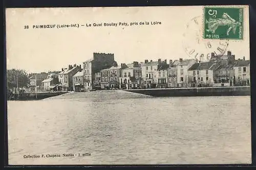 AK Paimbœuf, Le Quai Boulay Paty, pris de la Loire