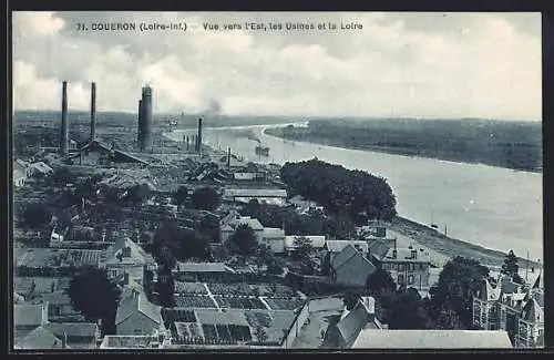 AK Couëron, Vue vers l`Est, les Usines et la Loire