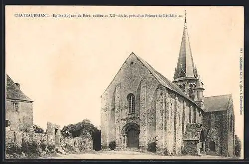 AK Châteaubriant, Église St-Jean de Béré du XIIe siècle près d`un Prieuré de Bénédictins