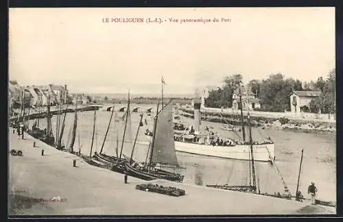 AK Le Pouliguen, Vue panoramique du Port