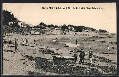 AK La Bernerie, Le Port et la Plage Sainte-Anne