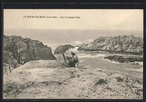 AK Le Bourg-de-Batz, Sur la Grande Côte