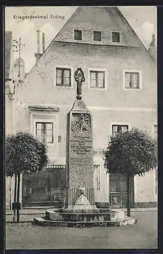 AK Erding, Blick auf das Kriegerdenkmal