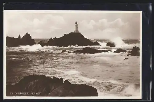 AK La Corbiere /Jersey, Leuchtturm mit Umgebung