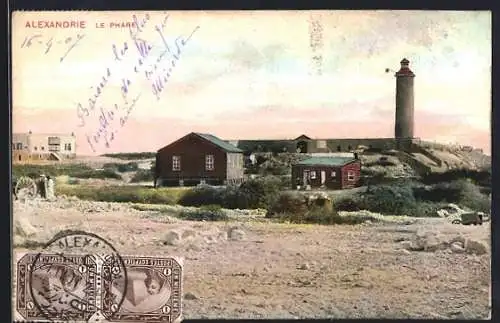 AK Alexandrie, le Phare und Blick zum Leuchtturm