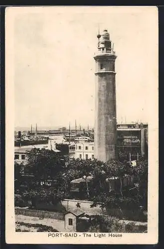 AK Port-Said, The Lighthouse, Leuchtturm mit Ortsblick