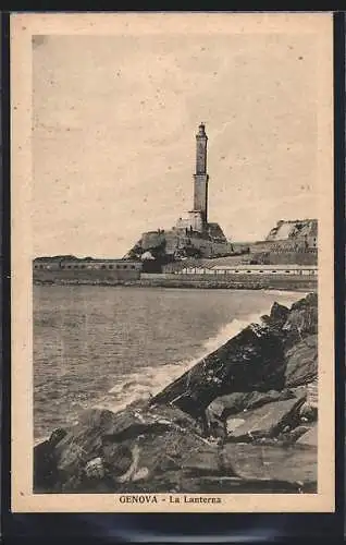 AK Genova, La Lanterna, Leuchtturm