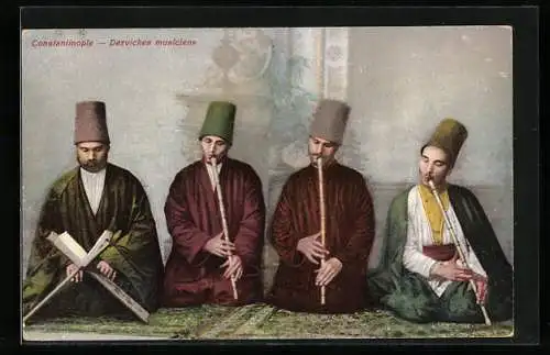 AK Constantinople, Derviches musiciens, türkische Derwische