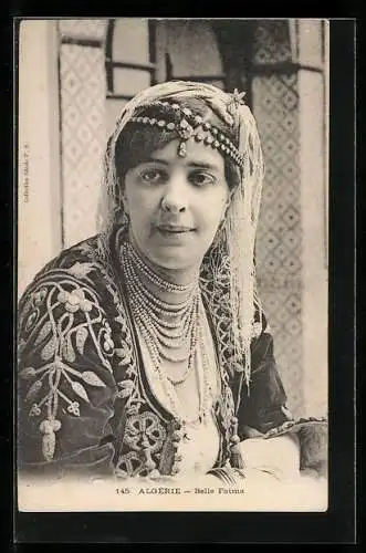 AK Algérie, Belle Fatma, Portrait