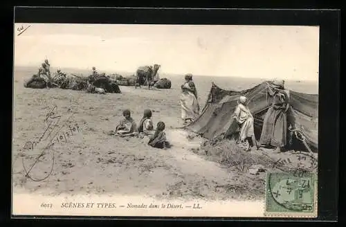 AK Nomades dans le Désert, Scenes et Types