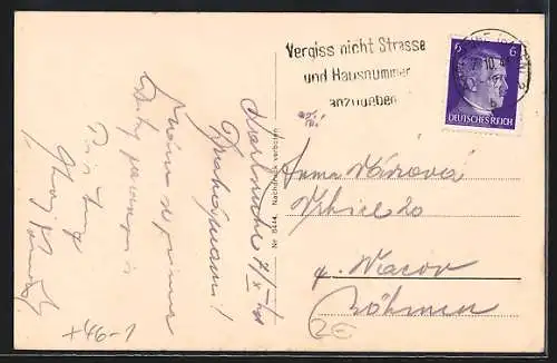 AK Karlsruhe, Strassenbahn in der Kaiserstrasse