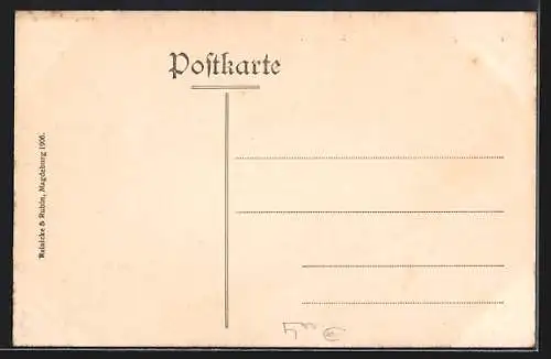 AK Flensburg, Passanten auf der Strasse am Nordermarkt